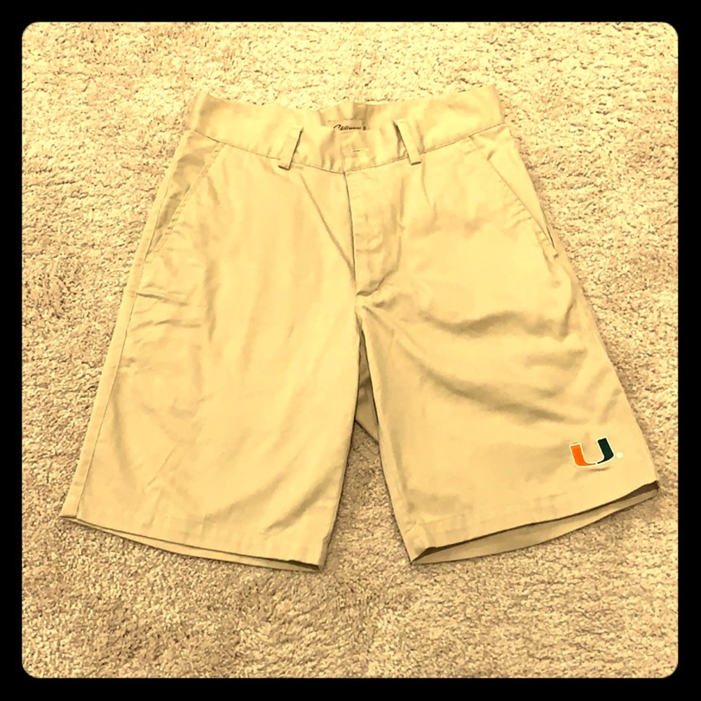 University of Miami Hurricanes Khaki Shorts